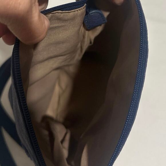 Sakroot Canvas Fold Over crossbody Hand bag clean blue& white W/owl & charms - Picture 11 of 16